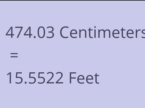 474.03 CM TO FEET