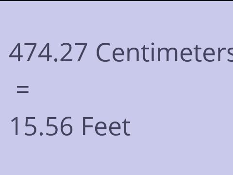 474.27 CM TO FEET