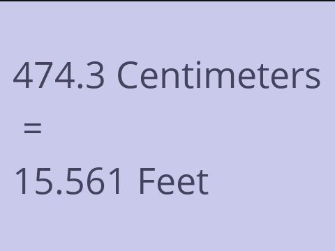 474.3 CM TO FEET