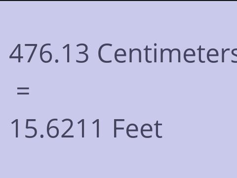 476.13 CM TO FEET