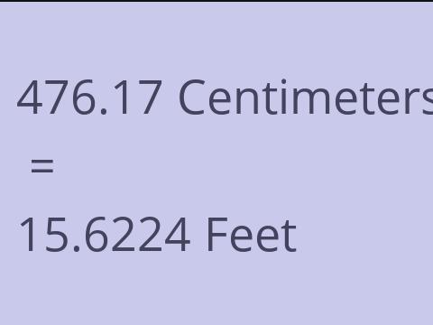 476.17 CM TO FEET