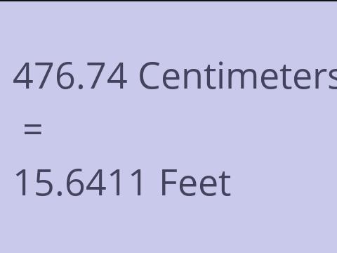 476.74 CM TO FEET