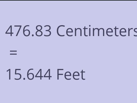 476.83 CM TO FEET