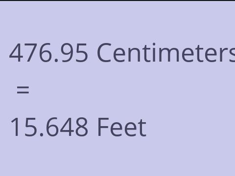 476.95 CM TO FEET