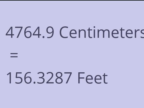 4764.9 CM TO FEET