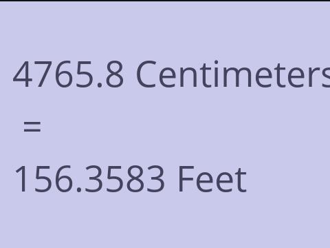 4765.8 CM TO FEET