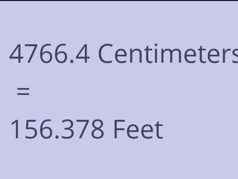 4766.4 CM TO FEET