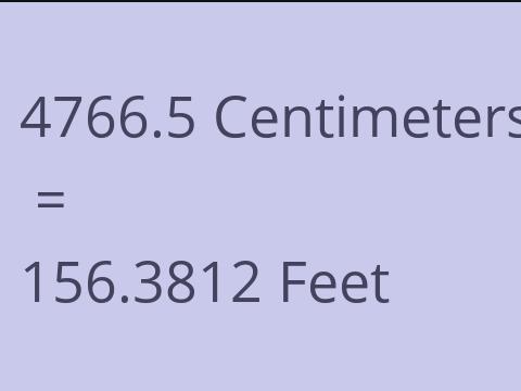 4766.5 CM TO FEET