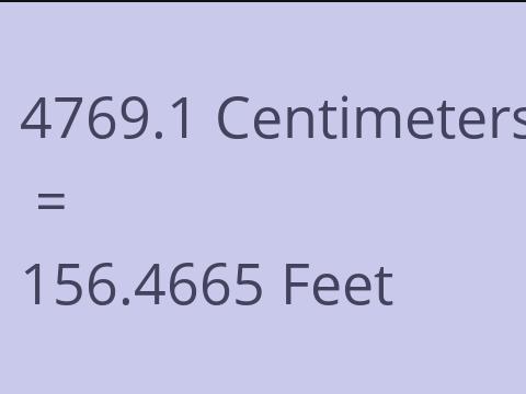 4769.1 CM TO FEET