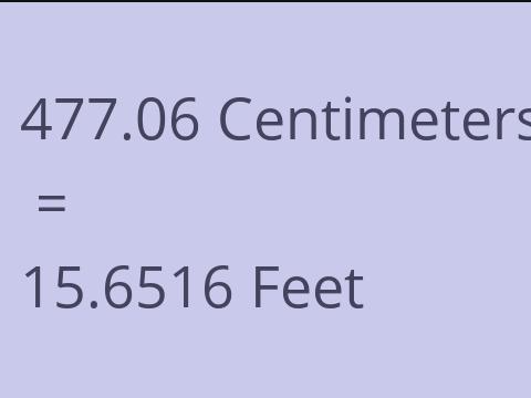 477.06 CM TO FEET