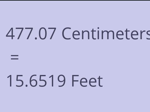 477.07 CM TO FEET