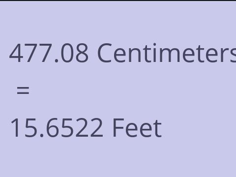 477.08 CM TO FEET