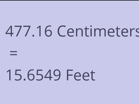 477.16 CM TO FEET