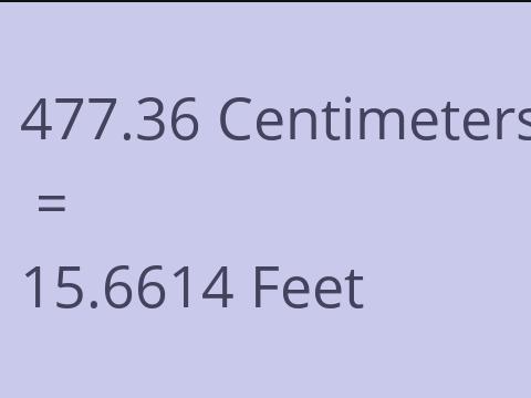 477.36 CM TO FEET