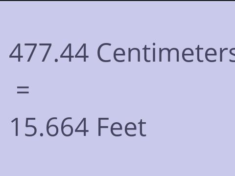 477.44 CM TO FEET