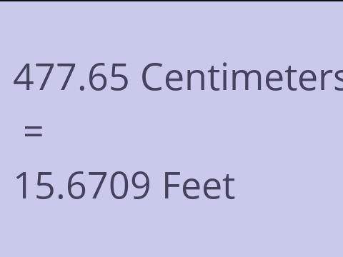 477.65 CM TO FEET