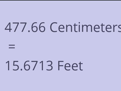 477.66 CM TO FEET