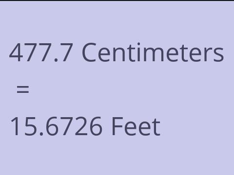 477.7 CM TO FEET