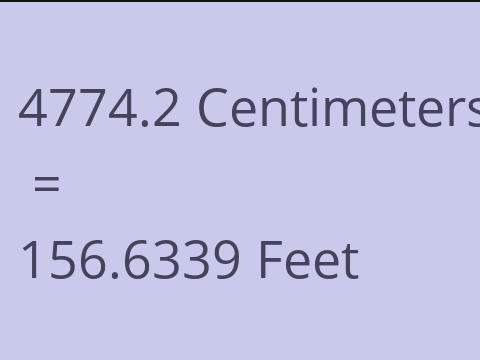 4774.2 CM TO FEET