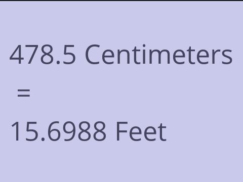 478.5 CM TO FEET