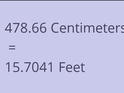 478.66 CM TO FEET