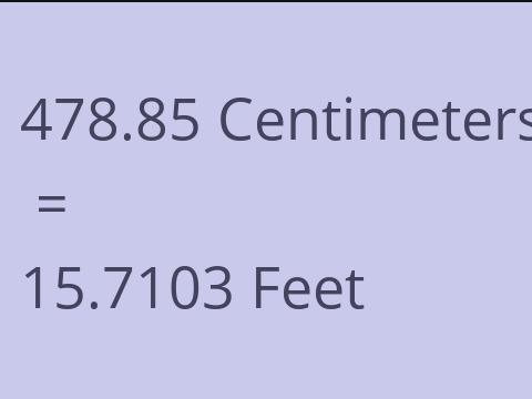 478.85 CM TO FEET