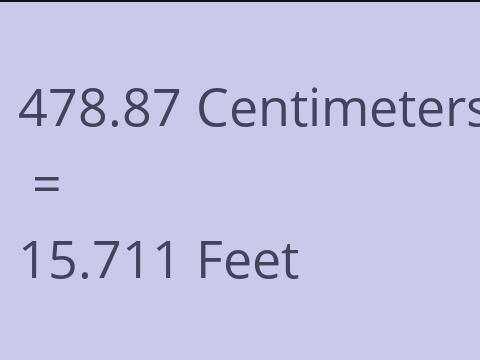 478.87 CM TO FEET