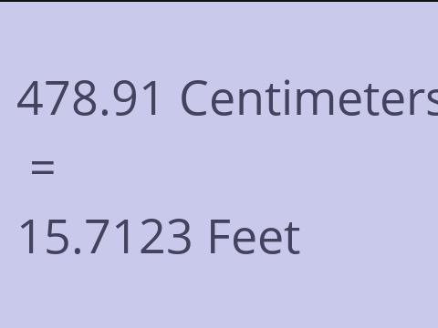 478.91 CM TO FEET