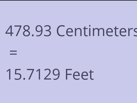 478.93 CM TO FEET