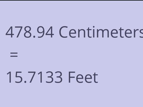 478.94 CM TO FEET