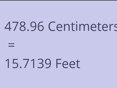 478.96 CM TO FEET