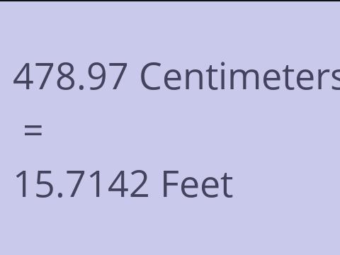 478.97 CM TO FEET