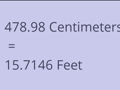 478.98 CM TO FEET