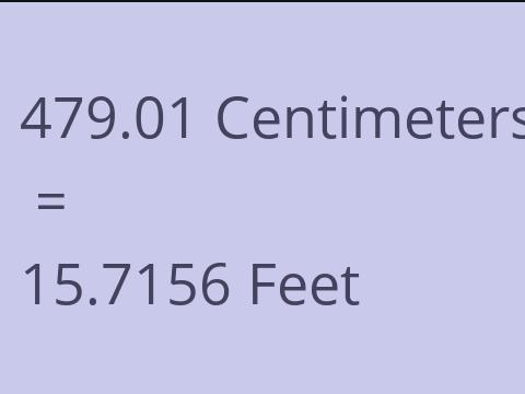 479.01 CM TO FEET