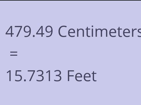 479.49 CM TO FEET