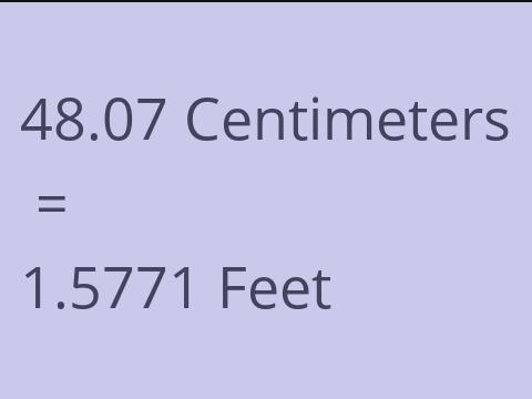 48.07 CM TO FEET