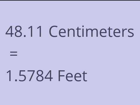 48.11 CM TO FEET