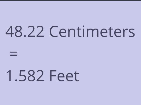 48.22 CM TO FEET