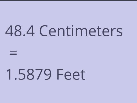 48.4 CM TO FEET