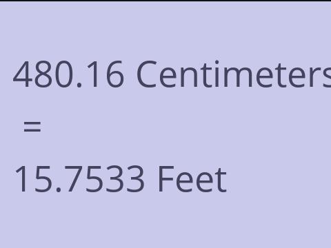 480.16 CM TO FEET