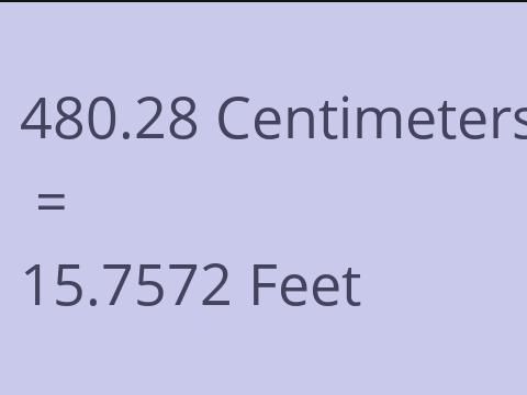 480.28 CM TO FEET