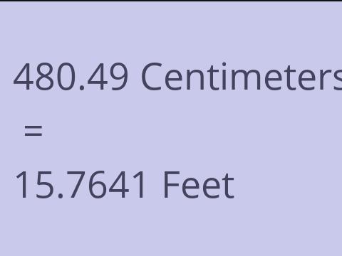 480.49 CM TO FEET