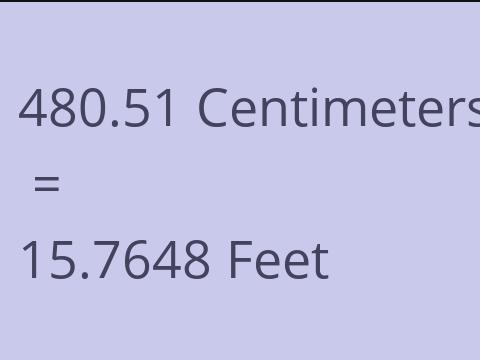 480.51 CM TO FEET