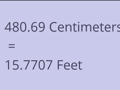 480.69 CM TO FEET