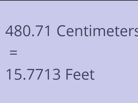 480.71 CM TO FEET