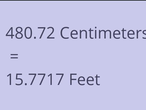 480.72 CM TO FEET