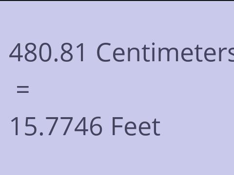 480.81 CM TO FEET