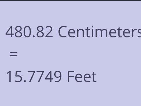 480.82 CM TO FEET