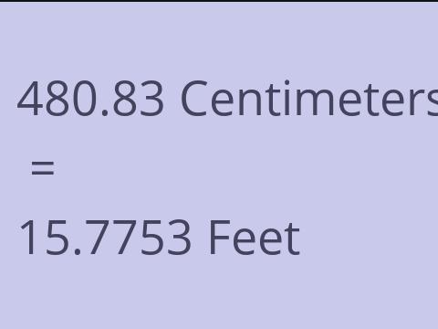 480.83 CM TO FEET