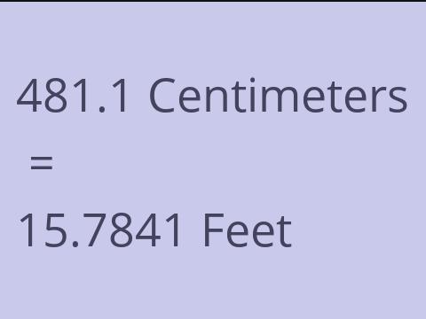 481.1 CM TO FEET